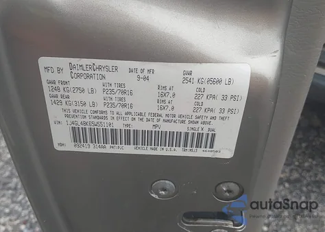 2005 Jeep Liberty Sport z USA, uszkodzony, nr VIN 1J4GL48K65W551101